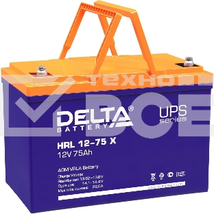 Аккумуляторная батарея Delta HRL 12-75 X напряжение 12В, емкость 75Ач (258х166х215mm)