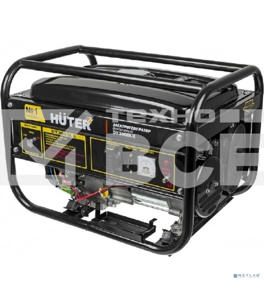 Электрогенератор бензиновый Huter DY3000LX, 2.7 кВт, 67 дБ, 45 кг