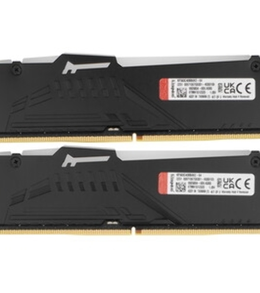 Оперативная память Kingston Fury Beast, DDR5, 64Gb (2x32Gb), 6000MHz, CL36, DIMM, с радиаторами, RGB, черный