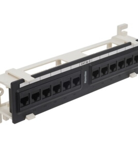 Монтажное оборудование Hyperline PPW-12-8P8C-C5e Патч-панель настенная, 12 портов RJ-45(8P8C), категория 5е, с подставкой