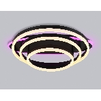 Потолочный светодиодный светильник FA8524 BK черный 146W 3000K-6400K+RGB 560*500*150 (ПДУ РАДИО 2.4G), фото5