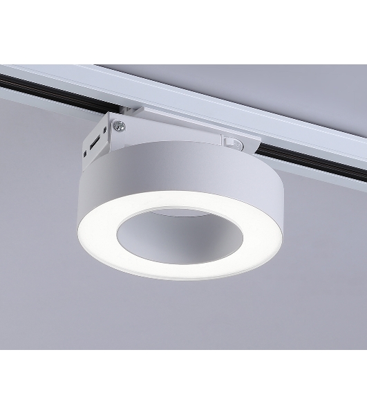 Трековый однофазный светодиодный светильник Ambrella light GL6866 WH белый LED 15W 4200K D115*80
