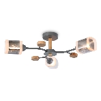 Светильник Ambrella light TR3033231/3 GR/LW/SM серый/светлое дерево/дымчатый E27*3 max 60W D700*180, фото6