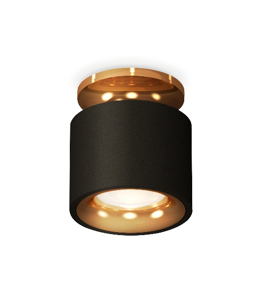 Светильник Ambrella Light XS7511121 SBK/PYG черный песок/золото желтое полированное MR16 GU5.3 (N7929, C7511, N7014)