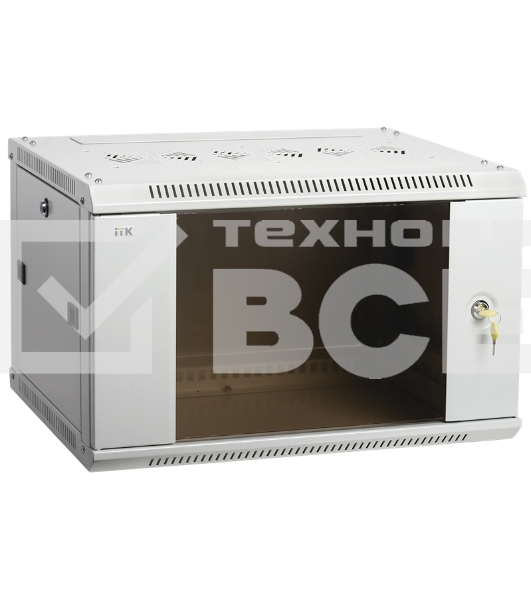 Шкаф LINEA W 15U 600x450 мм дверь стекло, RAL7035 ITK