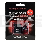 Флэш карта QUMO QM8GMICSDHC10 8Gb MicroSDHC Class 10, SD adapter, фото4