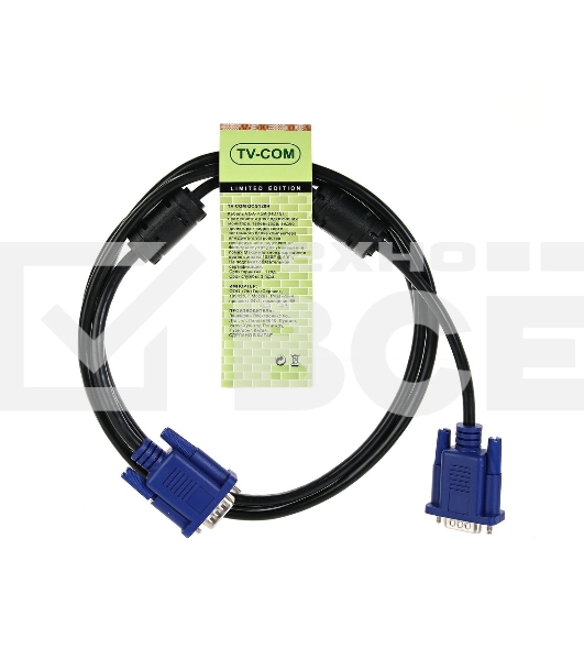 Кабель соединительный SVGA (15M/M) 1,8m 2 фильтра TV-COM <QCG120H-1.8M>