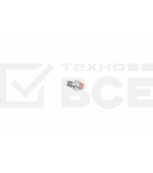Выключатель-кнопка металл 220V 2А (2с) (ON)-OFF Ø10.2 красная Mini Rexant