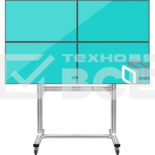 Напольный мобильный стенд ONKRON FSPRO2L-22 для видеостен 2х2 4 x 40”- 50