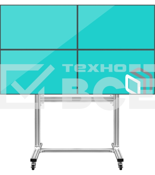 Напольный мобильный стенд ONKRON FSPRO2L-22 для видеостен 2х2 4 x 40”- 50