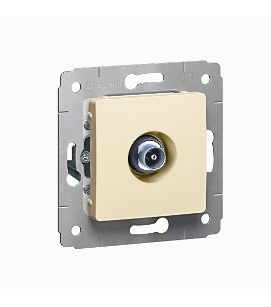 Розетка телевизионная СП Cariva 'звезда' 1.5дБ 2400МГц сл. кость Leg 773778