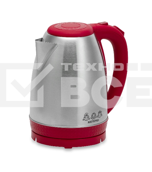 Чайник электрический Мастерица EK-1801М, рубин, 1,8л, нержавейка