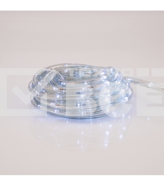 Дюралайт LED, фиксинг (2W), 24 LED/м, белый, 25 м