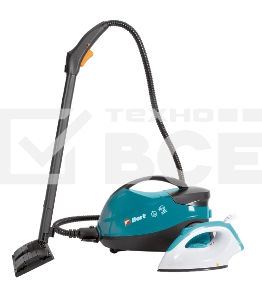 Пароочиститель Bort BDR-2500-RR-Iron, напольный, 2,3 кВт., давление 4 бар, пар 45 г/мин., t-пара 143 °С., бак 1.5 л.