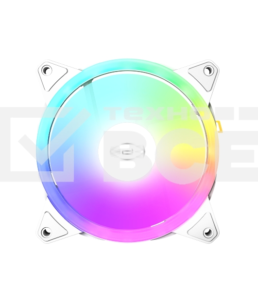 Вентилятор для корпуса PCCooler F3 T120 ARGB белый, 120 мм, 1800 об/мин, 21.6 дБ, 4 pin