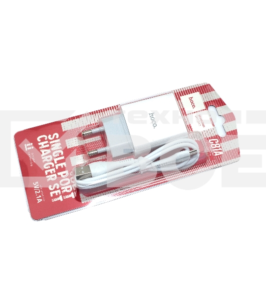 Блок питания (сетевой адаптер) HOCO C81A Asombroso single 1xUSB с кабелем Micro-USB , 2.1A, 10W