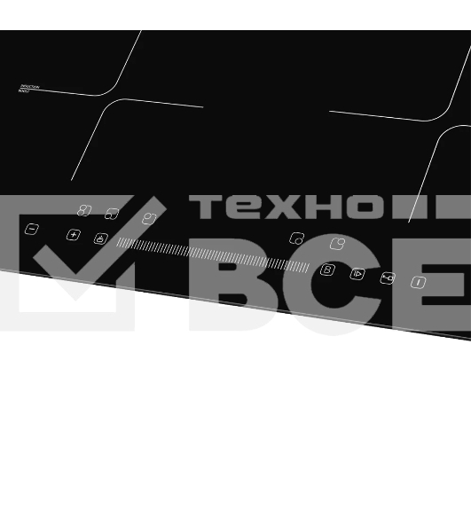 Встраиваемая варочная панель ICS 612 Индукция, 60 см, 4 конфорки, черный цвет
