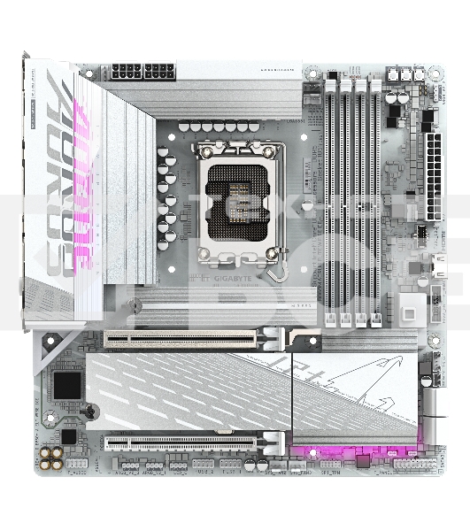 Материнская плата Gigabyte B860M AORUS ELITE WIFI6E ICE, LGA1851, Intel B860, 4xDDR5, 4xSATA, 3xM.2, 1xPCIe 5.0 x16, 1xPCIe 4.0 x4, 1xDP, 2xHDMI, 1x2.5Gb LAN, Wi-Fi 6E, Bluetooth 5.3, 2xUSB-A 10Gbps (Gen2), 4xUSB-A 5Gbps, 4xUSB-A 2.0, 1xUSB-C 20Gbps (USB4