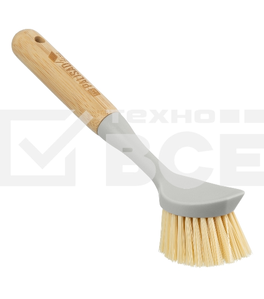 Щетка для посуды круглая d 60х230 мм, бамбуковая рукоятка, Home Palisad