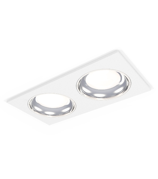 Комплект встраиваемого светильника Ambrella light XC7635061 SWH/PSL белый песок/серебро полированное MR16 GU5.3 (C7635, N7022)