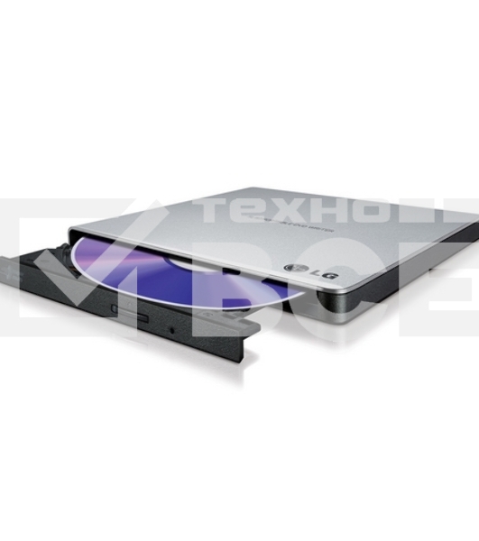 Привод DVD-RW LG GP57ES40 серебристый USB внешний