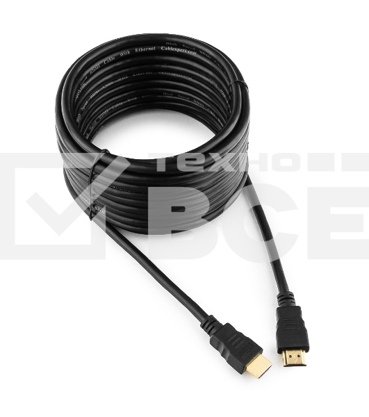 Кабель Cablexpert HDMI CC-HDMI4-7.5M, 19M/19M, v2.0, медь, позол.разъемы, экран, 7.5м, черный, пакет