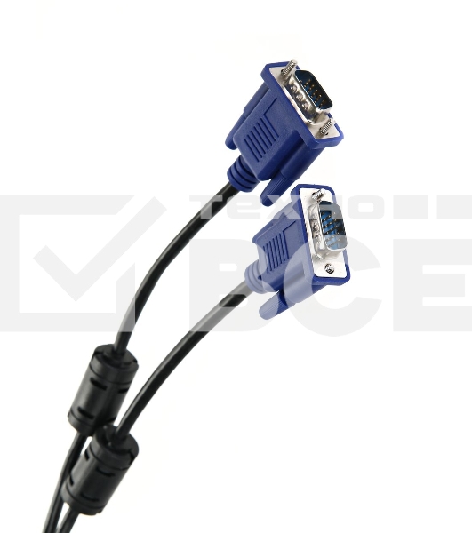 Кабель соединительный SVGA (15M/M) 1,8m 2 фильтра TV-COM <QCG120H-1.8M>