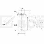 Выключатель-кнопка металл 220V 2А (2с) (ON)-OFF Ø10.2 красная Mini Rexant, фото3