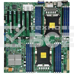 Материнская плата Supermicro MBD-X11DPI-N-B, LGA 3647, Intel C621, 16xDDR4, 14xSATA, 1xM.2, 6xPCI-E 3.0 (x16, x8), 2x 1Gb LAN, 1xVGA, 4xUSB-A 2.0, 3xUSB-A 3.2 Gen 1, 2xCOM, E-ATX, Bulk