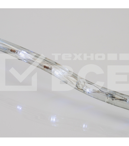 Дюралайт LED, фиксинг (2W), 24 LED/м, белый, 25 м