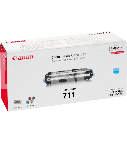 Картридж лазерный Canon 711C (1659B002) голубой, 6000 стр., для LBP5300/5360