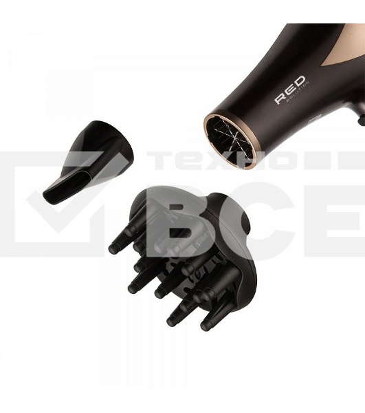 Фен Red Solution RF-529 коричневый/бежевый, 2200 Вт, ионизация