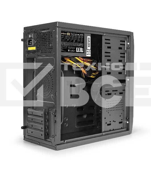 Компьютерный корпус Minitower ExeGate mEVO-7807-XP600 (mATX, БП XP600 с вент. 12см, 1*USB+1*USB3.0, черный, 1 вент. 12см с RGB подсветкой)