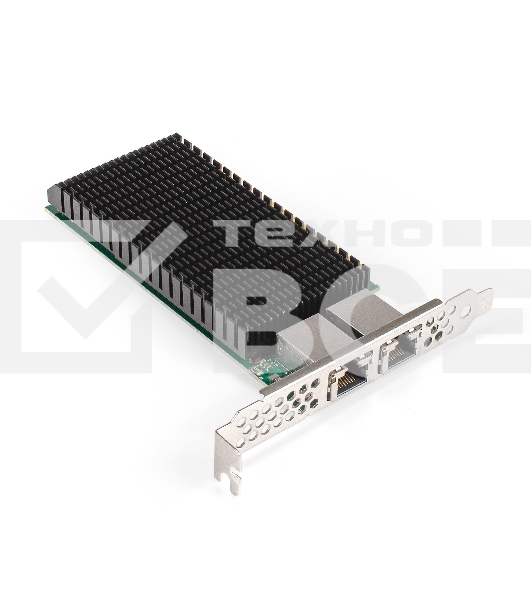 Сетевой адаптер ExeGate EXE-X540-T2 (PCI-E x8 v3.0, порты 2xRJ45 (медные), 10Gb/s (10/5/2.5/1Gb/s, 100Mb/s), Server NIC Intel Chipset X540-AT2)