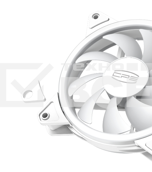 Вентилятор для корпуса PCCooler F3 T120 ARGB белый, 120 мм, 1800 об/мин, 21.6 дБ, 4 pin