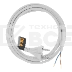 Шнур сетевой Energy Series, ПВС, 3 м, 2х1 мм, с неразборной вилкой, белый Denzel, фото7