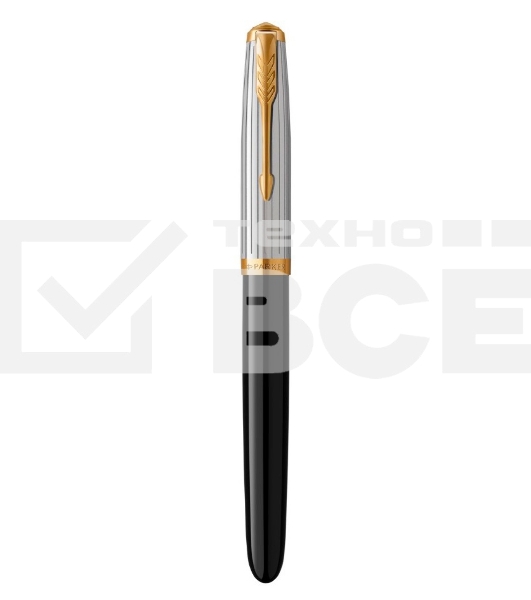 Ручка перьевая Parker 51 Premium (CW2169030) Black St.Steel GT F сталь нержавеющая подар.кор.