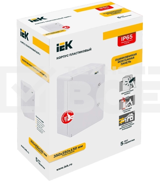 Корпус пластиковый ЩМПп 350х250х150 УХЛ1 IP65 ИЭК MKP93-N-352515-65