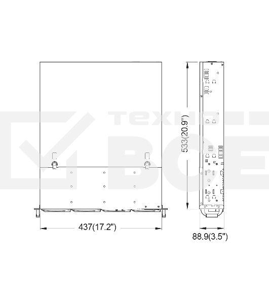 Серверный корпус CS-R25 with 12G HDD BP and 550w RPS