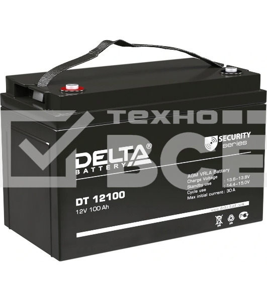 Батарея Delta DT 12100 (12V, 100Ah)
