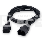 Кабель питания Гарнизон GPC-189-1-1.8M, C13-C14, 3x1.0 мм2, 16А, CCA, с заземлением, 1.8 м, черный, пакет, фото5