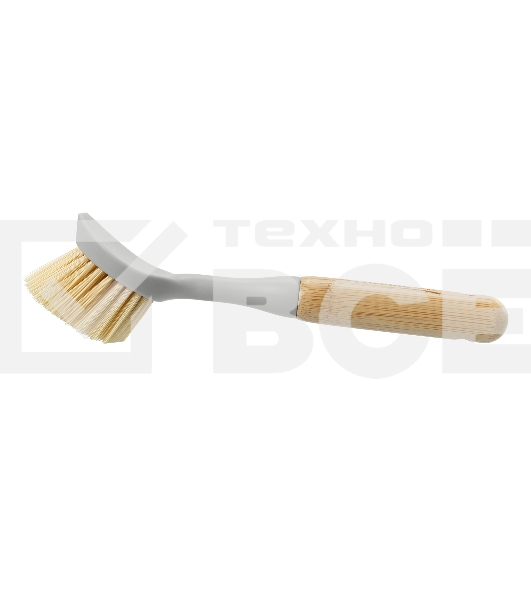 Щетка для посуды круглая d 60х230 мм, бамбуковая рукоятка, Home Palisad