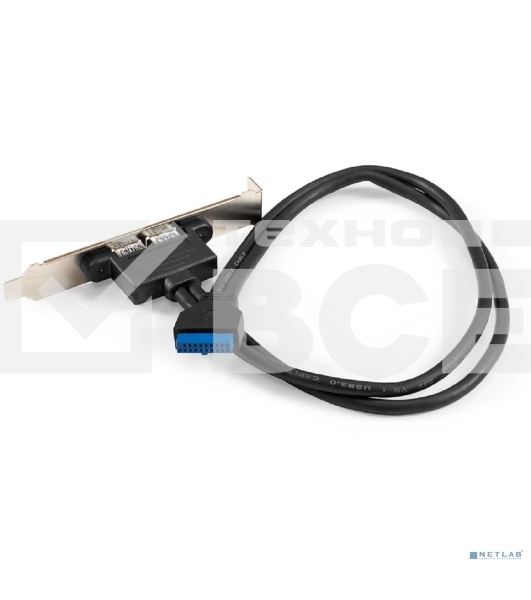 Планка портов в корпус 2xUSB 3.0 ExeGate BrctUSB3-2A (USB 3.0 20pin (IDC 20pin F) --> 2x USB 3.0 Af, кабель 20 см)