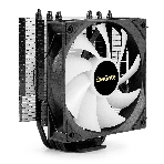 Кулер для процессора ExeGate Dark Magic EXX400V3-PWM.RGB (Al+Cu, черное покрытие, 4 тепл.трубки, LGA1150/1151/1155/1156/1200/1700/1851/AM2/AM2+/AM3/AM3+/AM4/AM5/FM1/FM2/754/939/940, TDP 140W, Fan 120mm, PWM, 800-1800RPM, Hydro bearing, 4pin, 11-24db, 500г брутто, RGB подсветка, с термопастой, на винтах, RTL), фото10
