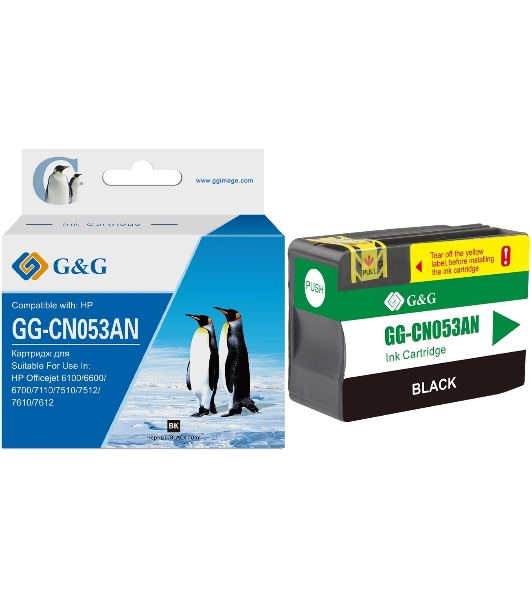 Картридж струйный G&G GG-CN053AN №932XL, черный (40мл) для HP Officejet 6100/6600/6700/7110/7510