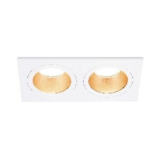 Встраиваемый точечный светильник Ambrella light TN102831/2 WH/GD белый/золото GU5.3/2 178*93*50
