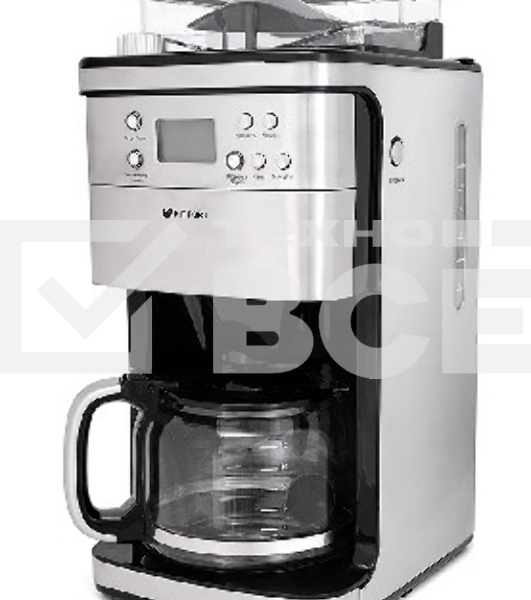 Кофеварка капельная Kitfort КТ-705 серебристый, исп. кофе - зерновой/молотый, 1.5 л, 1000 Вт.