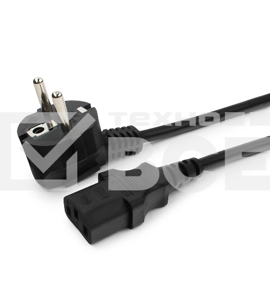 Кабель питания Cablexpert PC-186-1-10M, 10м, Schuko- C13, 3x1кв.мм, черный, с заземлением, пакет