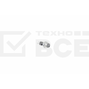 Выключатель-кнопка металл 220V 2А (2с) (ON)-OFF Ø10.2 черная Mini Rexant