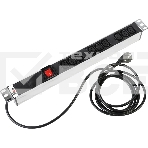 Аксессуар ЦМО Блок розеток Rem-16 с выкл., 9 IEC 60320 C13, 16A, алюм., 19
